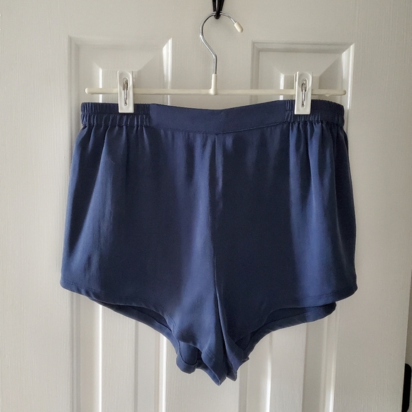 ✅ NWT 100% Washable Silk Pajama Shorts, Indigo (M) - Picture 3 of 16
